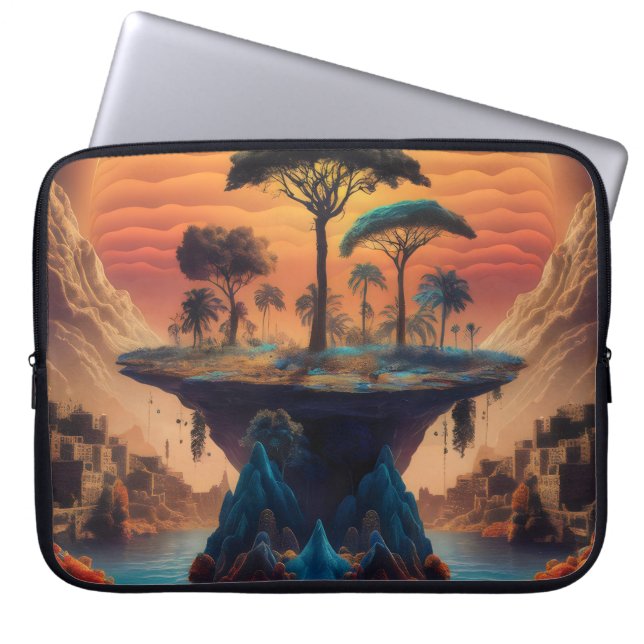 The island at sunset. laptop sleeve (Front)