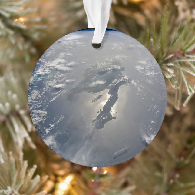 The Island Of Hispaniola With Sunglin Ornament (Tree)