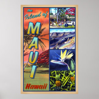 The Island of Maui Hawaii Poster