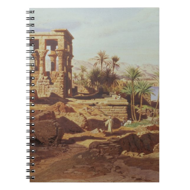 The Island of Philae, 1866 (w/c) Spiral Notebook (Front)