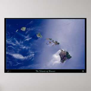 The Islands of Hawaii satellite poster
