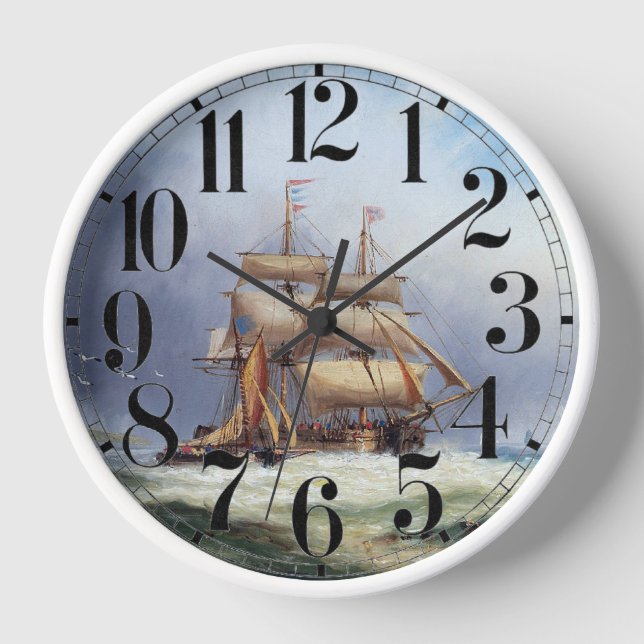 The Isle of Wright pilot boat 1887 Clock (Front)