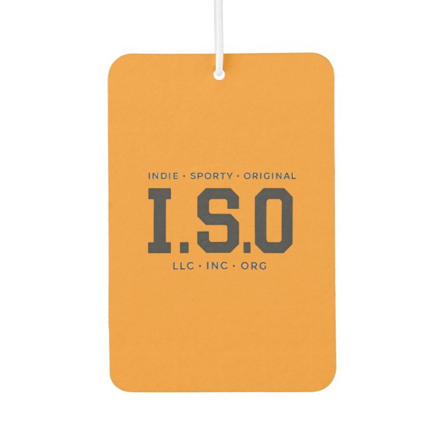 THE ISO Hat Car Air Freshener (Front)