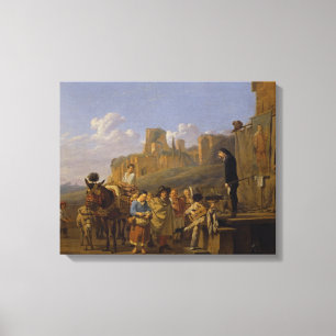 The Italian Charlatans, 1657 Canvas Print