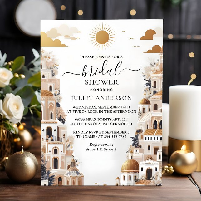 The Italian Coffee Sorrento Casual Bridal Shower Invitation (Creator Uploaded)