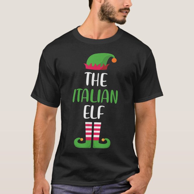 The Italian Elf Family Matching Christm T-Shirt (Front)