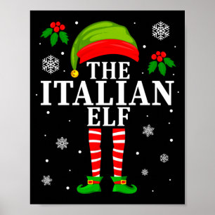 The Italian Elf Family Matching Christmas Pajama L Poster