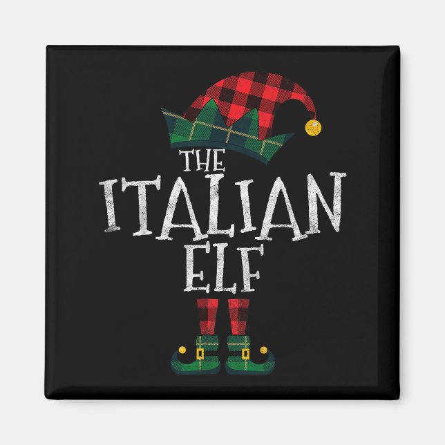 The Italian Elf Matching Family Group Gift Funny C Magnet (Front)