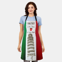 The Italian Flag And The Tower of Pisa