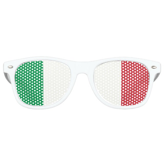 The Italian tricolour | Flag of Italy Retro Sunglasses (Front)