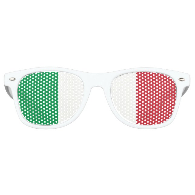 The Italian tricolour | Flag of Italy Retro Sunglasses (Front)