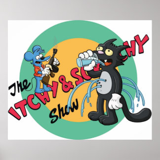 the itchy and scratchy show 4 poster