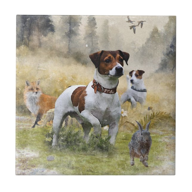 The Jack Russell Terrier , Art Tile (Front)