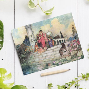 The Jackal and the Betel Leaves Warwick Goble Postcard