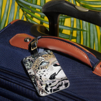 The Jaguar ~ Coloured  Luggage Tag