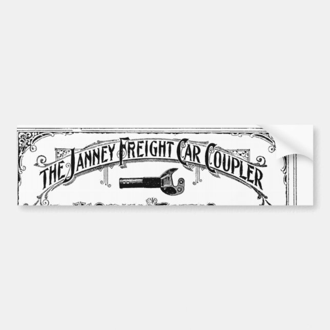 The Janney freight car coupler      Bumper Sticker (Front)