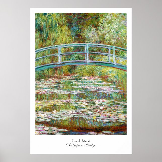 The Japanese Bridge 1899 Claude Monet Poster (Front)