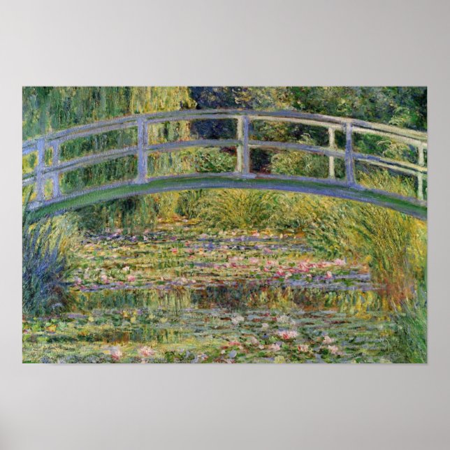 The Japanese Bridge by Claude Monet Poster (Front)