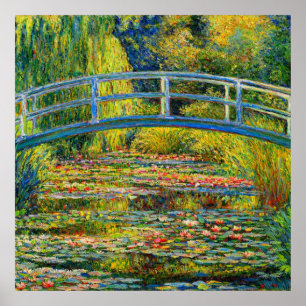 The Japanese Bridge (The Water-Lily Pond) by Monet Poster