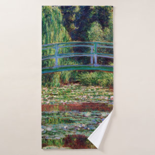 The Japanese Bridge (Water-Lily Pond), Monet Bath Towel