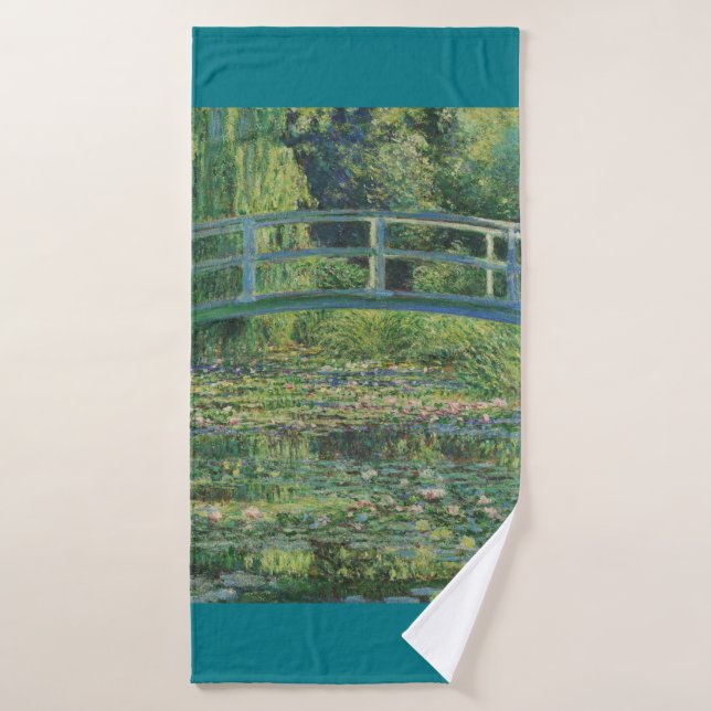 The Japanese Bridge (Water-Lily Pond), Monet Bath Towel (Bath Towel)