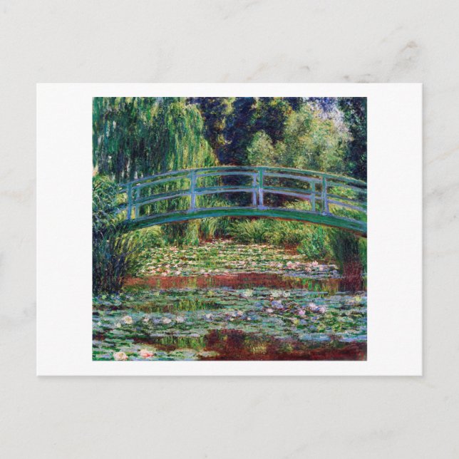 The Japanese Bridge (Water-Lily Pond), Monet Postcard (Front)