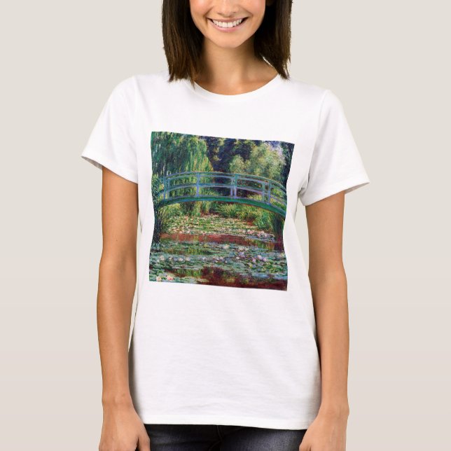 The Japanese Bridge (Water-Lily Pond), Monet T-Shirt (Front)