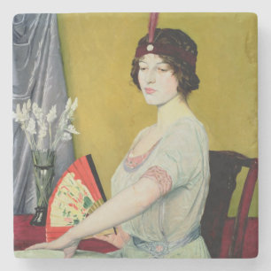The Japanese Fan, 1914 Stone Coaster