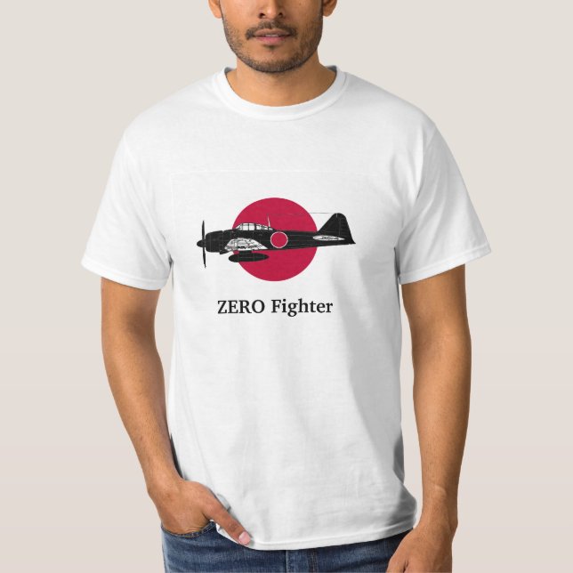 The Japanese flag and Zero fighter T-Shirt (Front)