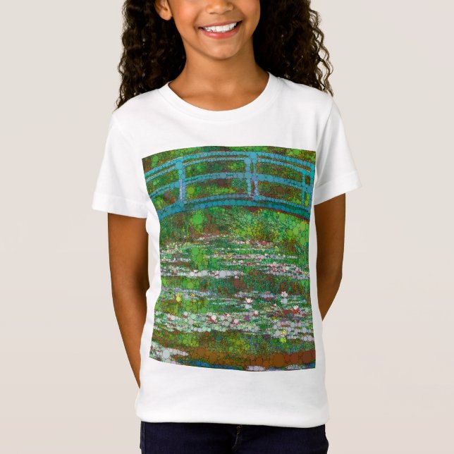 The Japanese Footbridge by After Claude Monet T-Shirt (Front)