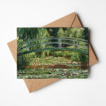 The Japanese Footbridge | Claude Monet Card<br><div class="desc">The Japanese Footbridge and the Water Lily Pool by French Impressionist artist Claude Monet. Original fine art painting is an oil on canvas of a garden with water lilies under the Japanese footbridge. 

Use the design tools to add custom text or personalise the image.</div>