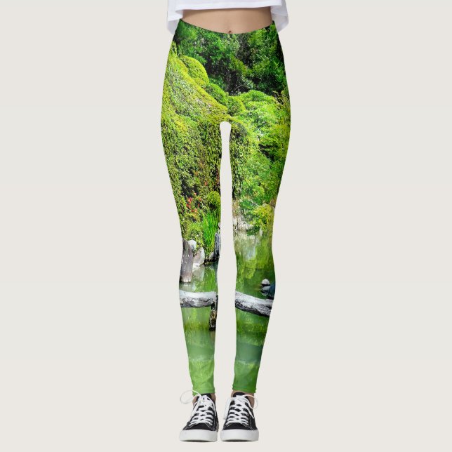 The Japanese Garden Creates Natural Coloured Leggings (Front)