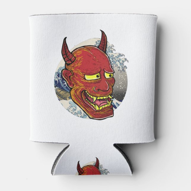 The Japanese Hannya Mask Can Cooler (Front)