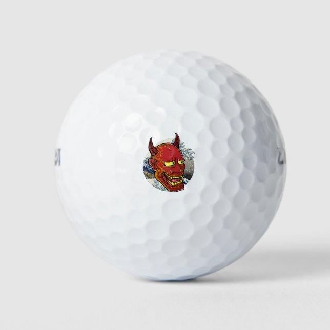 The Japanese Hannya Mask Golf Balls (Front)