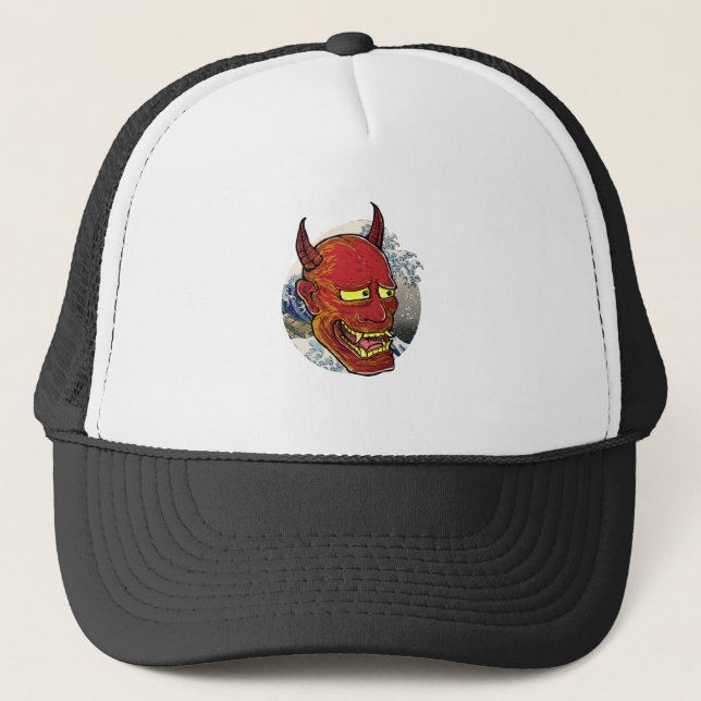 The Japanese Hannya Mask Trucker Hat (Front)