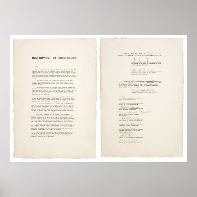 The Japanese Instrument of Surrender (1945) Poster (Front)
