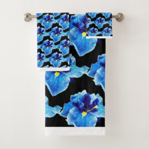 THE JAPANESE IRIS FLOWER     BATH TOWEL SET