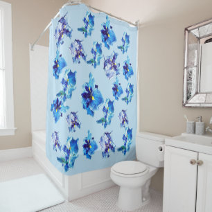 THE JAPANESE IRIS FLOWER SHOWER CURTAIN
