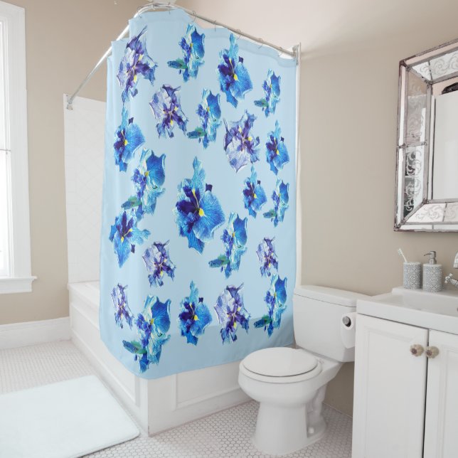 THE JAPANESE IRIS FLOWER    SHOWER CURTAIN (In Situ)