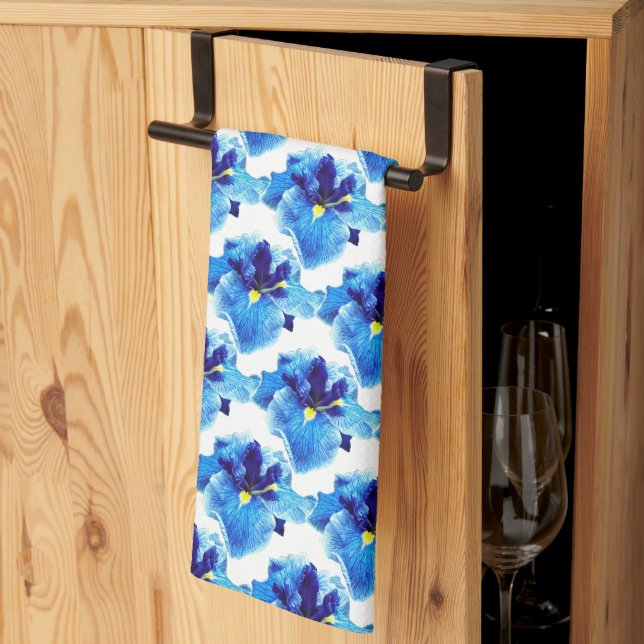 THE JAPANESE IRIS FLOWER      TEA TOWEL (Thirds Fold)