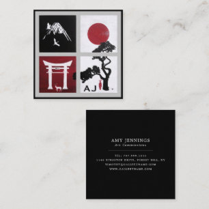 The Japanese Spirit Painting by Alfred Fox Square Business Card