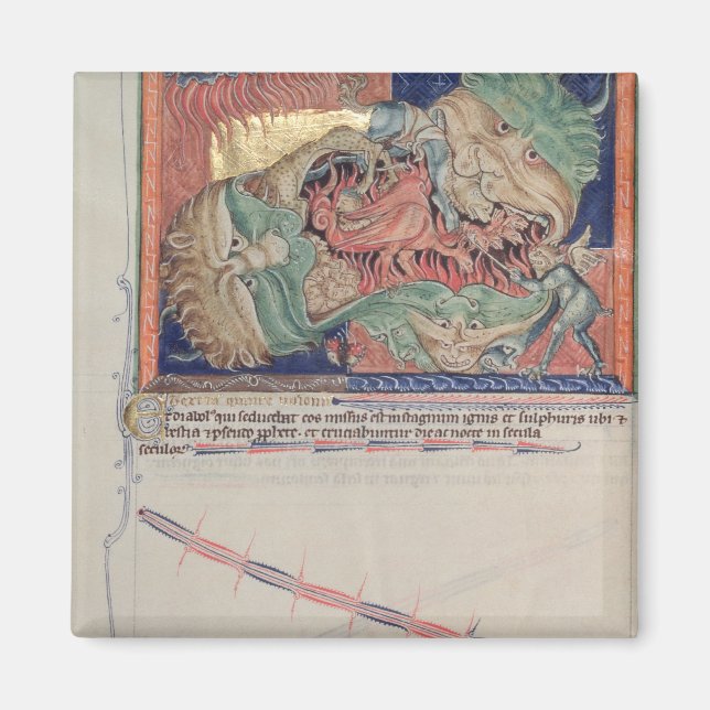 The jaws of Hell swallowing the red dragon Magnet (Front)