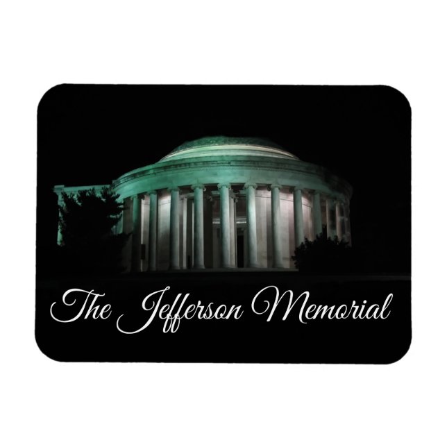 The Jefferson Memorial at night Magnet (Horizontal)