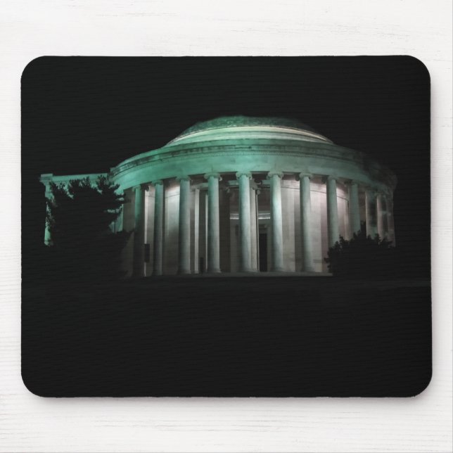 The Jefferson Memorial at night Mouse Pad (Front)
