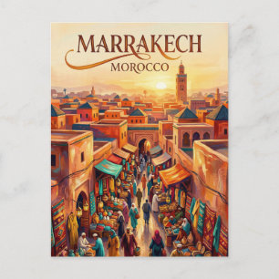 The Jemaa el-Fnaa Morocco Postcard