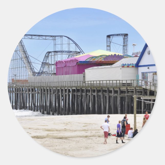 The Jersey Shore at Seaside Heights Classic Round Sticker (Front)