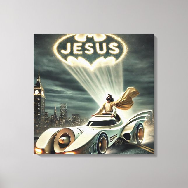 The Jesusmobile: Saviour in the Night Canvas Print (Front)