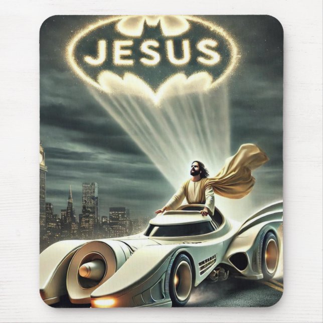 The Jesusmobile: Saviour in the Night Mouse Pad (Front)