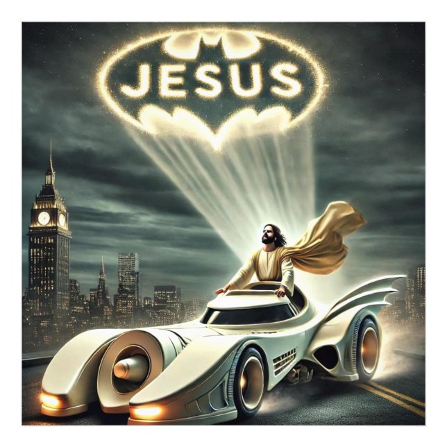 The Jesusmobile: Saviour in the Night Photo Print (Front)