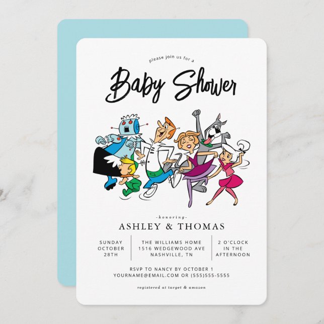The Jetsons Baby Shower Invitation (Front/Back)
